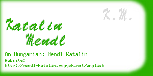 katalin mendl business card